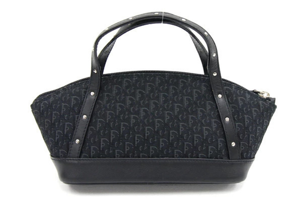 Dior all handbag black Christian Trotter canvas oblique leather over
